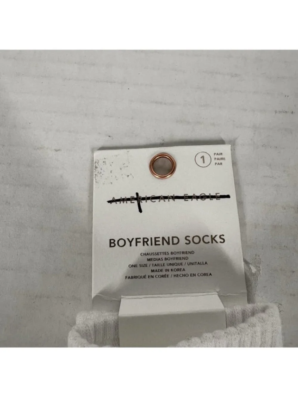 American Eagle Women Beetlejuice “The Ghost With The Most” Boyfriend Socks NWT